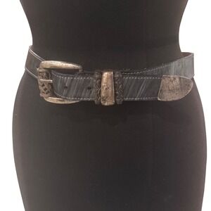 Leatherock Vintage 1994 Leather Womans Western Belt 
M 28-30 Grey Shades